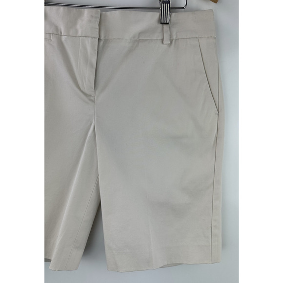 NWT Talbots Chino Shorts 10" Inseam Tan Flat Front Cotton Blend Size 4P 4 Petite - Picture 5 of 10